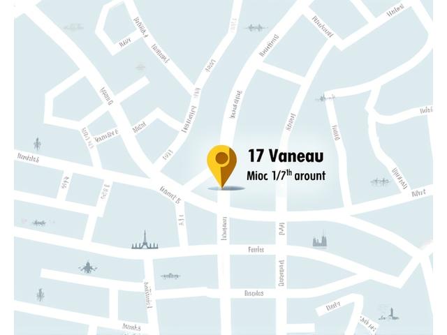 Carte de Paris indiquant l'emplacement de Compas Doré au 17 Rue Vaneau, 75007 Paris, France.